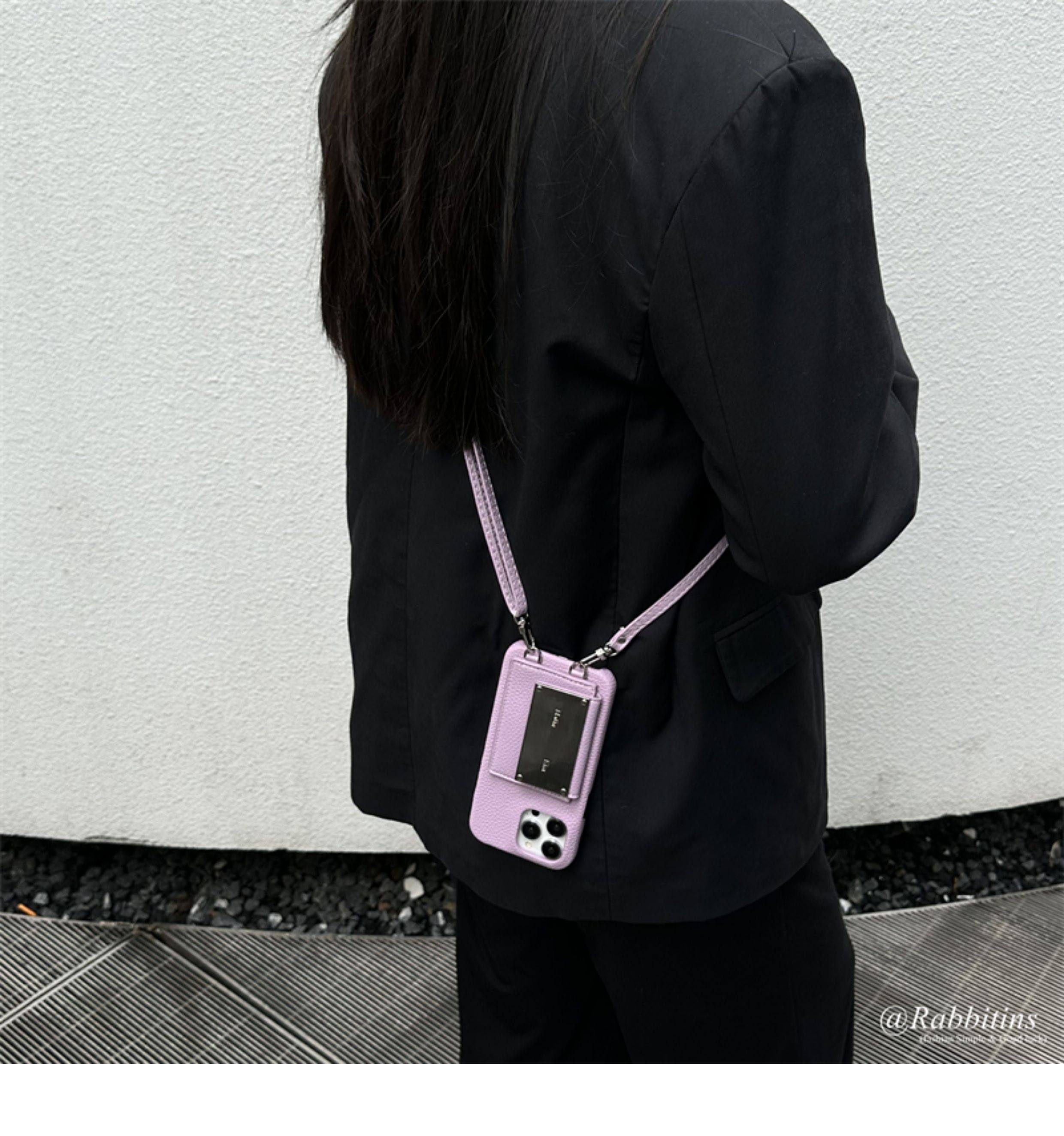 Korean Design Matin Kim Niche Leather Minimalist Crossbody Case