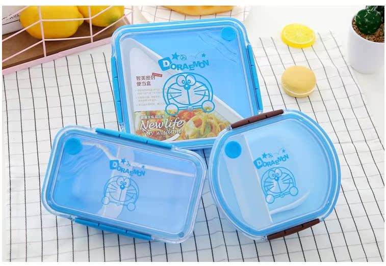 Kt mèo dễ thương phim hoạt hình sinh viên làm việc hộp ăn trưa trẻ em một lớp ngăn nhựa hộp ăn trưa lò vi sóng hộp ăn trưa - Hộp cơm điện sưởi ấm hộp cơm điện giá bao nhiêu