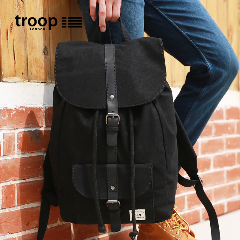 Troop Backpack Men's Canvas Fashion Casual Trend Bag Men's Youth Computer Lightweight Casual Large-capacity Backpack