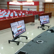 Low LCD TV trolley base frame stage podium touch all-in-one mobile bracket floor rack hanger