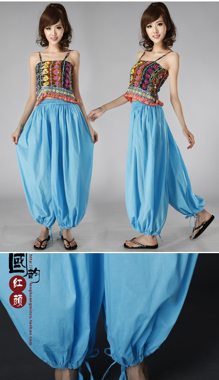 Quần đèn lồng Quần yoga Ấn Độ cotton quốc gia kích thước lớn Quần nữ nam Ấn Độ và Pakistan quần âu Quần lớn Nepal - Cộng với kích thước quần áo quần jean nữ xịn