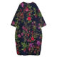 Su Xin's homemade ethnic style thickened dress autumn and winter retro loose printed cotton quilted robe