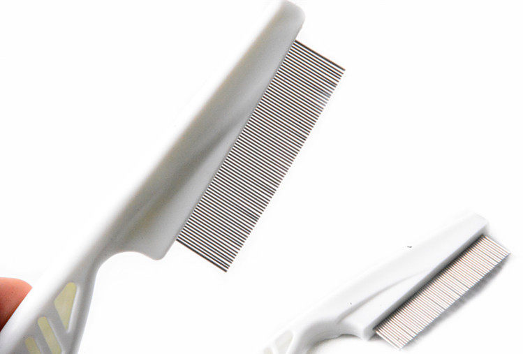Pet grate comb small number 14CM white plastic handle Pets in addition to flea dense teeth comb Cat Dog Universal Comb
