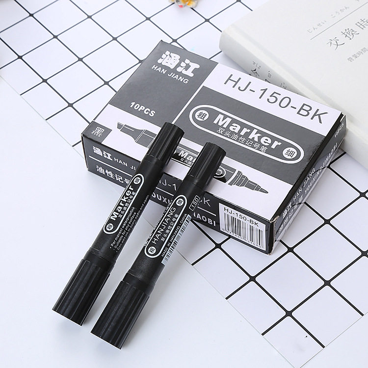Hanjiang 150 double-headed oily marker pen logistics express mark signature pen Mike pen waterproof oily strange pen