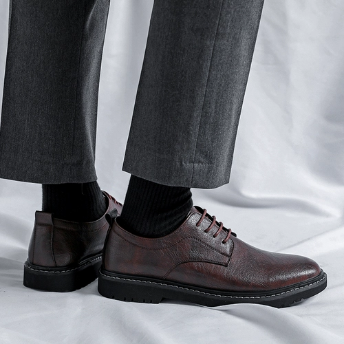 Martens, мужской осенний дышащий пиджак классического кроя в английском стиле, из натуральной кожи, в корейском стиле