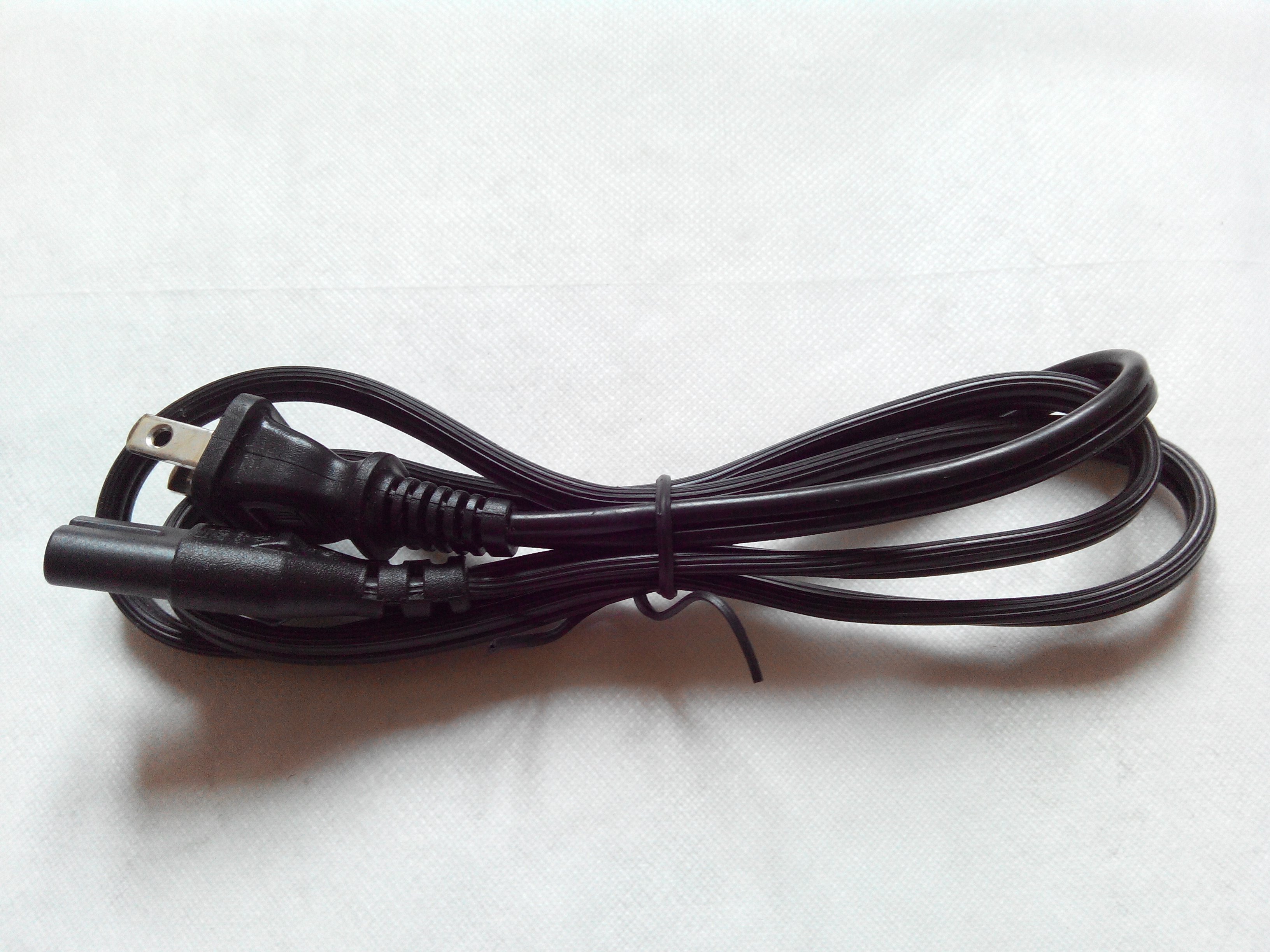 Original power cord pure copper wire national standard 2*0 824MM square two-core 2-hole 8-character power cord