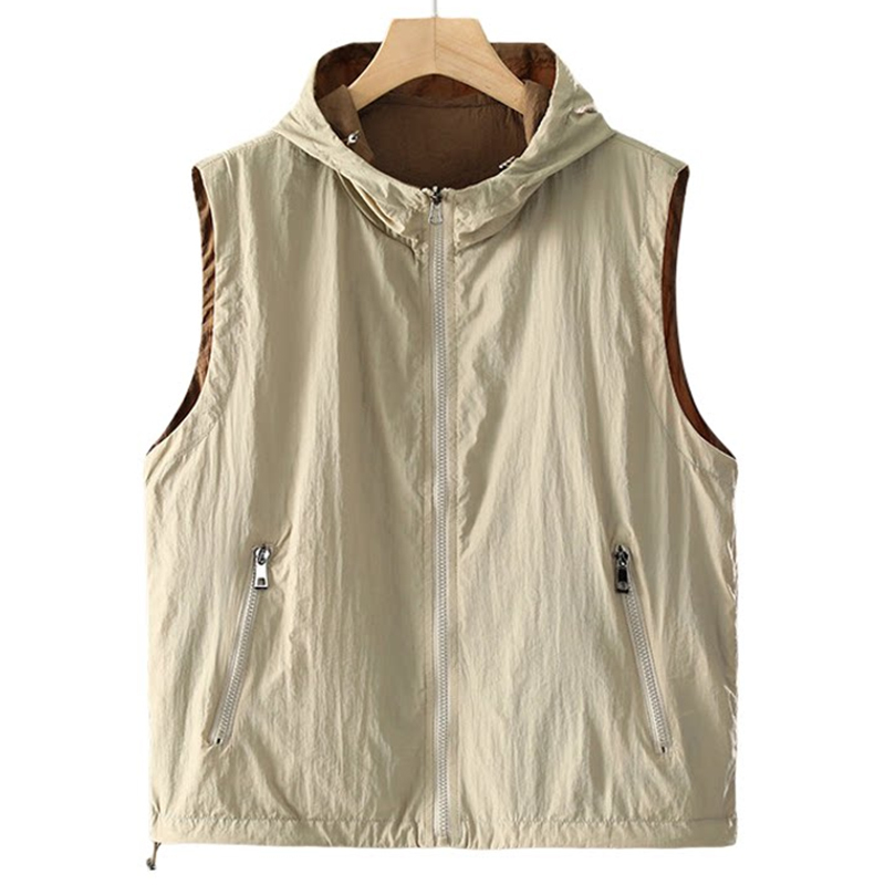 Reversible Vest for Women 2026 New Style Hooded Stylish Fashion Casual Loose Outerwear Lightweight Sun Protection Clothing