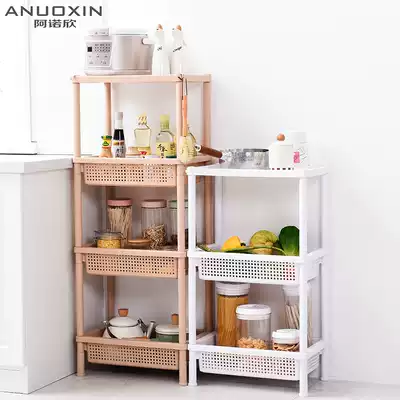 Kitchen corner seam supplies household collection vegetable shelf non-perforated multi-layer creative shelf landing