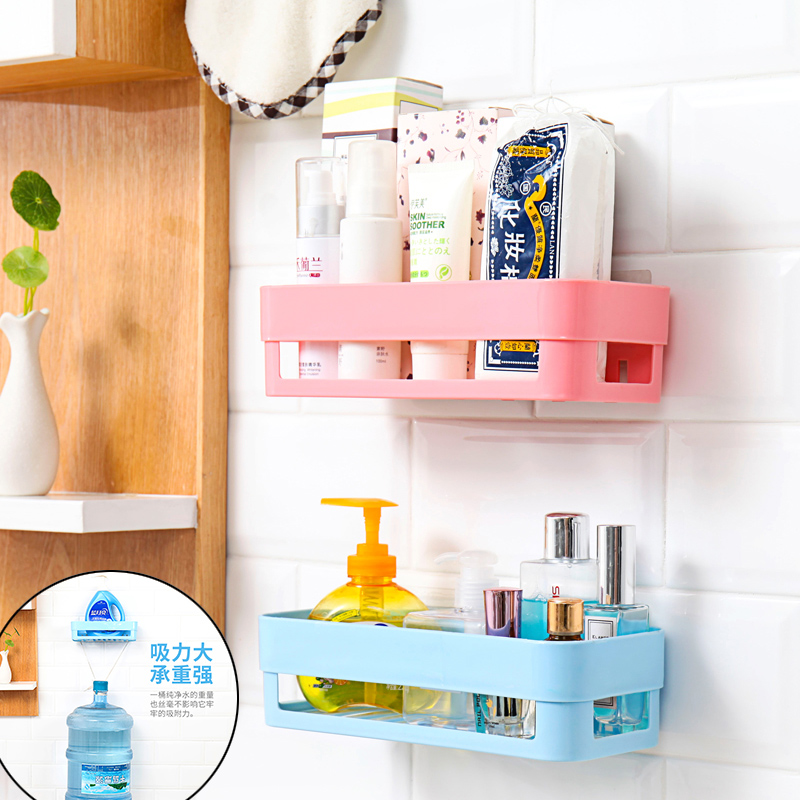 Makeup Room Shelf Wall-mounted Bathroom Shelve Toilet Suction wall Wash Terrace Suction suction-free punch-free