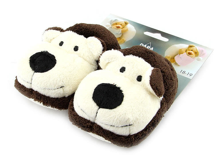 Pantoufles enfants en suède pour hiver - semelle coton - Ref 1010628 Image 8