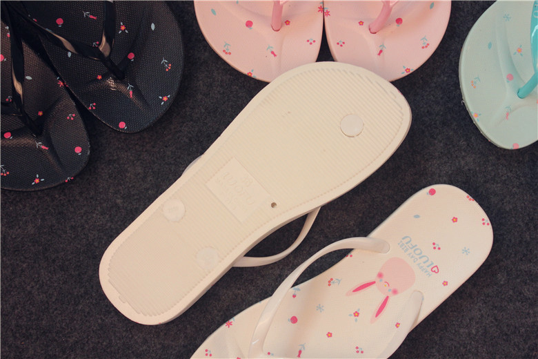 Phiên bản mới của Hàn Quốc của phim hoạt hình dép xỏ ngón dễ thương nữ mùa hè dép xỏ ngón chống trượt dép thời trang 2018 ra dép juno
