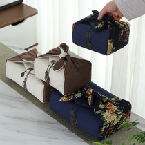 Handmade hemp cloth bag portable travel tea set Thickened Cashier Bag Handmade One pot of two glasses of six glasses of cloth