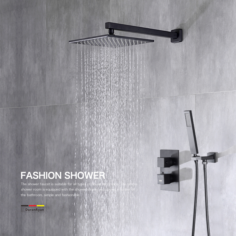 Durain New national goods hot and cold into the wall Concealed Shower shower Shower Kits THERMOSTATIC HOME SEPARATED CONCEALED