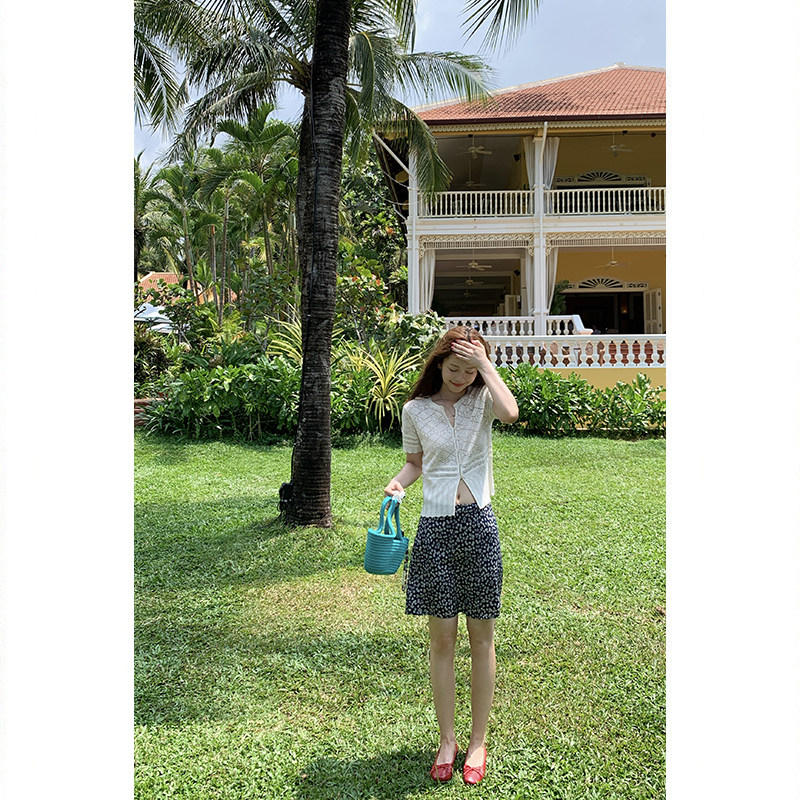 Tuuuh юбка полусолнце женская летняя А-силуэт с цветочным принтом средней посадки