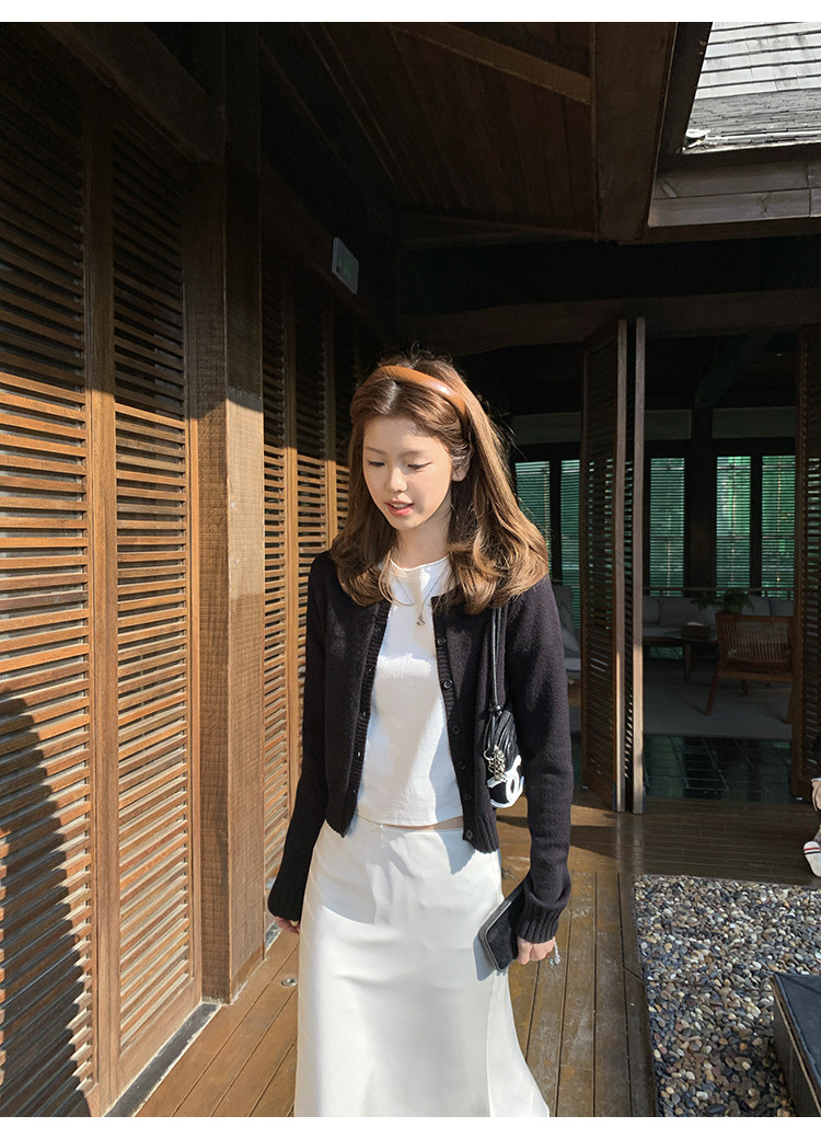 Tuuuh атласная юбка-миди женская весенне-летняя корейский стиль нежная струящаяся стройнящая универсальная короткая юбка