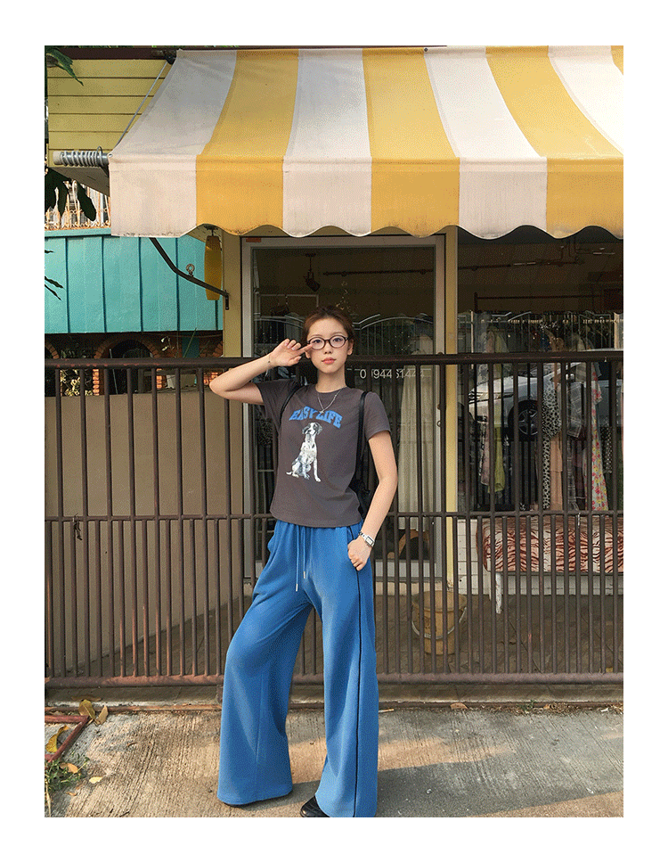 Tuuuh футболка женская с принтом собачки свободная с коротким рукавом 2026 летняя новинка американский ретро стиль