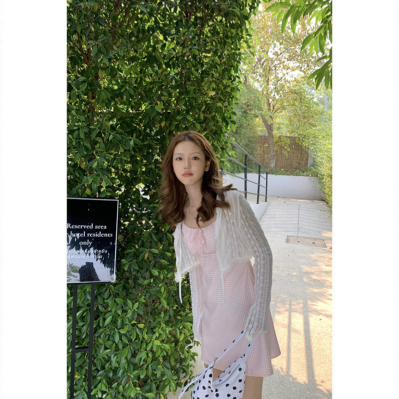 Tuuuh тонкий вязаный кардиган женский летний ажурный полупрозрачный короткий топ