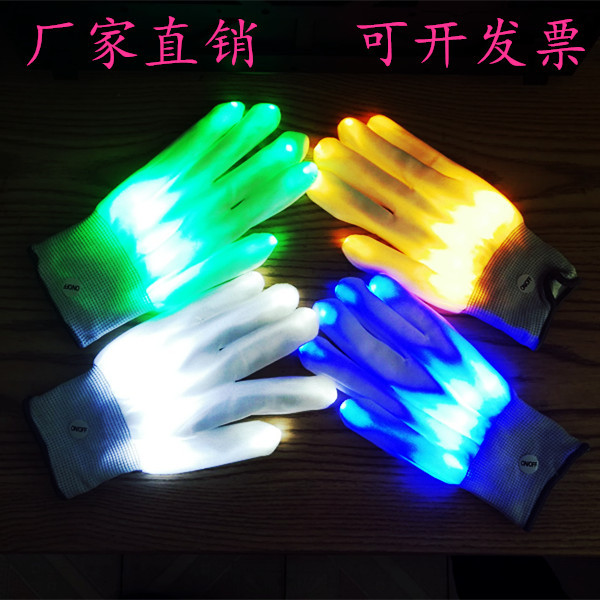 Led Light-Up Gloves for Performance, Tiktok, Bar, Disco, Edm Music Festival Equipment, Hand Shadow Fluorescent Dance Props