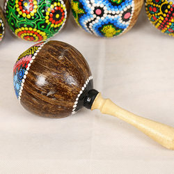 Coconut shell sand hammer musical instrument painting process professional playing musical instrument Indonesian Orff percussion instrument