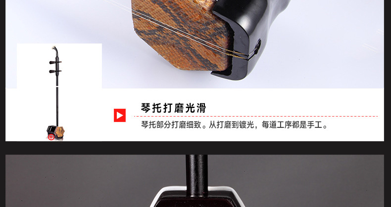 Erhu cụ mới bắt đầu thực hành sinh viên trưởng thành chuyên nghiệp chơi nhạc cụ rắn da rắn thủ công dan ti ba