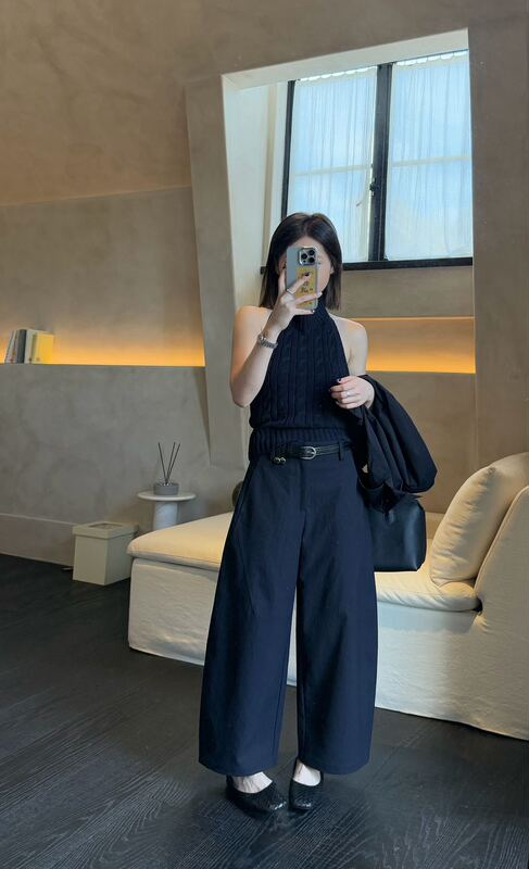 Okla9603 Women's Summer Pineapple Casual Pants (Pants Length about 87 cm)