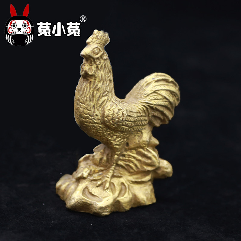 Rabbit Pure Copper - Copper Rock - Cock Golden Chicken Xiaoxia Home Portrait Mascot