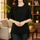 Summer plus size-slimming chiffon ເທິງແຂນສັ້ນ