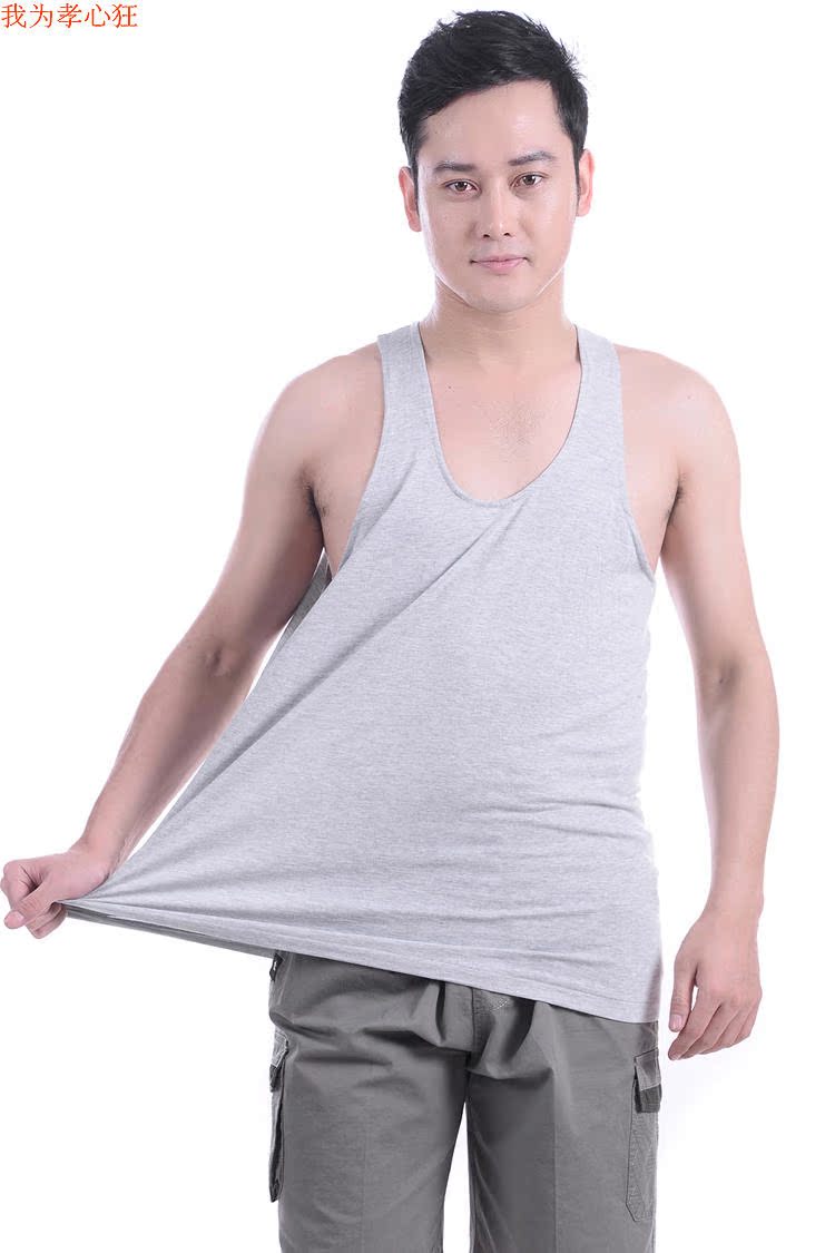 Áo thun cotton nam hai dây thấm mồ hôi mùa hè trung niên không tay áo nỉ áo ba lỗ nam cao cấp