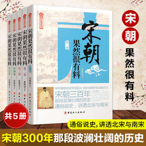 正版 宋朝果然很有料 共5册 宋朝300年那段波澜壮阔的历史 通俗说史讲透北宋与南宋 宋辽金元史 历史知识读物 赵匡胤 现代视角书写