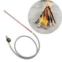 Outdoor barbecue point charcoal card type flat air tank hand-held fire igniter fire stick field wood stove fire gun