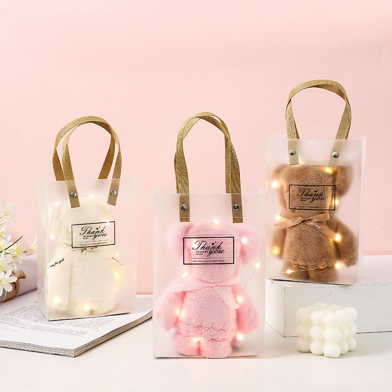 Little bear towel souvenir small gift custom logo store celebration opening event giveaway baby full moon wedding gift