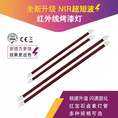 Infrared lamp 1000W 2000W 3000W 6000W short wave heating tube car paint baking lamp lamp