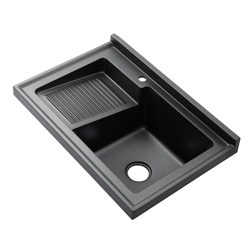 Rock laundry basin with washboard balcony drum washing machine countertop integrated pool tank combination single basin cut angle customization
