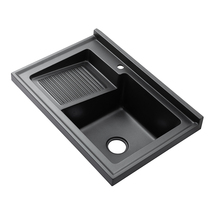 Rock laundry basin with washboard balcony drum washing machine countertop integrated pool tank combination single basin cut angle customization