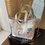 Зимняя вместительная и большая сумка через плечо, японский портативный тканевый мешок, сумка на одно плечо, коллекция 2023, подходит для студента