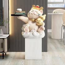 Lucky cat gourd living room floor-standing ornaments home TV cabinet next to the sofa moving house opening gift for new home