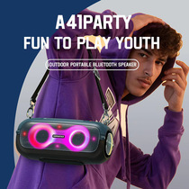 A41party Wireless Bluetooth Speaker RBG Colorful Lighting Outdoor Portable Strap Audio Card Radio