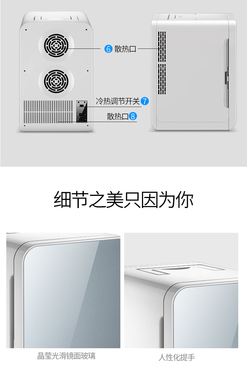 (72H寄出)福瑞傑20L車載冰箱迷你小冰箱小型家用製冷宿舍車家兩用冷暖箱 雙核雙門,最上一層可以放肉類保鮮