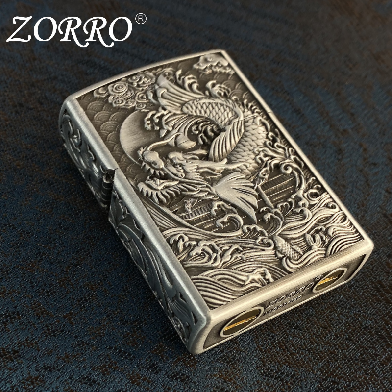 Zorro ZORRO kerosene lighter male windproof creative personality to send boyfriend new New Year gifts vintage old fashioned-Taobao