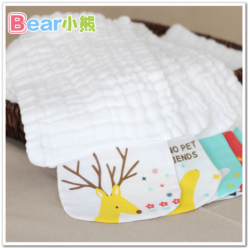 Baby pure cotton suction sweat towels Children 6 layers gauze perspiration scarves baby steps up soft and breathable padded back towels