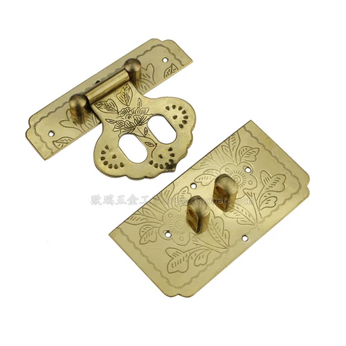 Антикварный замок, латунная коробка, старомодная коробочка для хранения, ретро мебель