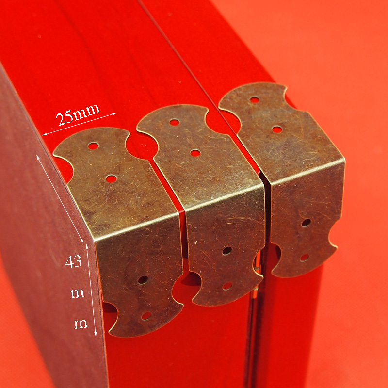 43 * 25mm Bauer furniture Furniture Antique Bag edge Lace Wooden Box Gift Box Quadrilateral Strips Good Protective Corners