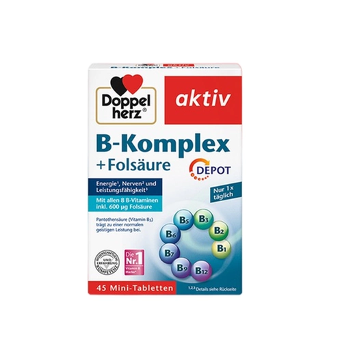 Германское семейство витамина B в Германии+добавка фолиевой кислоты B7B1B6B12, чтобы облегчить, чтобы не поднять позднюю усталость и давление взрослые 45 капсул