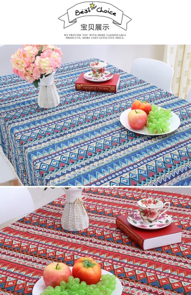 Phong cách dân tộc Đông Nam Á Chất liệu cotton và khăn trải bàn bằng vải lanh Bàn cà phê bàn ​​ăn khách sạn gian hàng hội nghị tiệc khăn trải bàn giấy trải bàn ăn dùng 1 lần