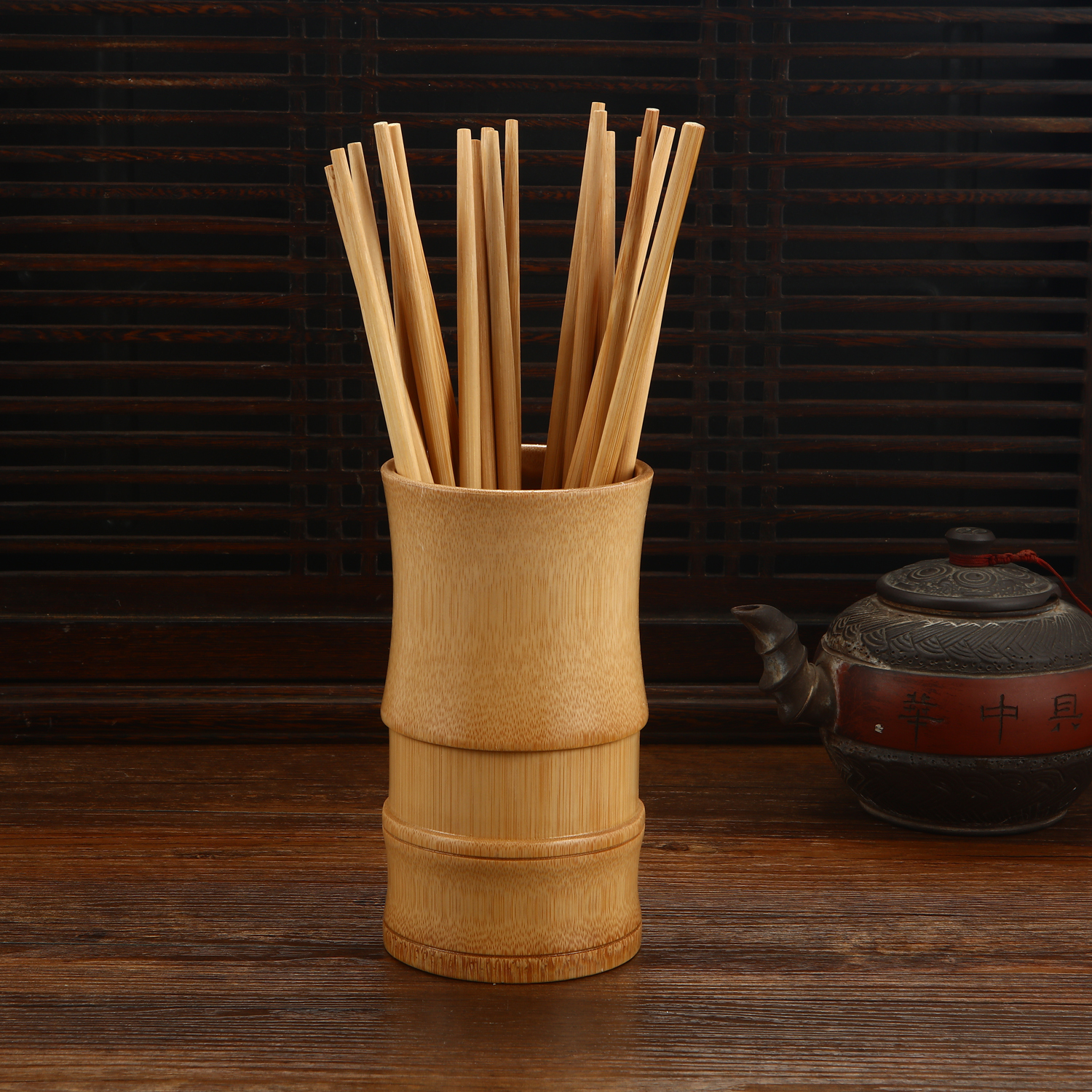 Home Multifunction Bamboo Chopstick Cage Hotel Dining Room Chopstick Silo Chopsticks Silo Box Drain Chopsticks Rack Bamboo Chopstick Basket