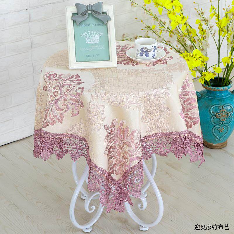 Small square table round tablecloth cloth round tablecloth square fresh pastoral lace coffee table table cloth rectangle