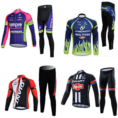 Custom road mountain bike Tour de France team version summer spring and autumn thin section long-sleeved suit men's and women's riding suit trousers