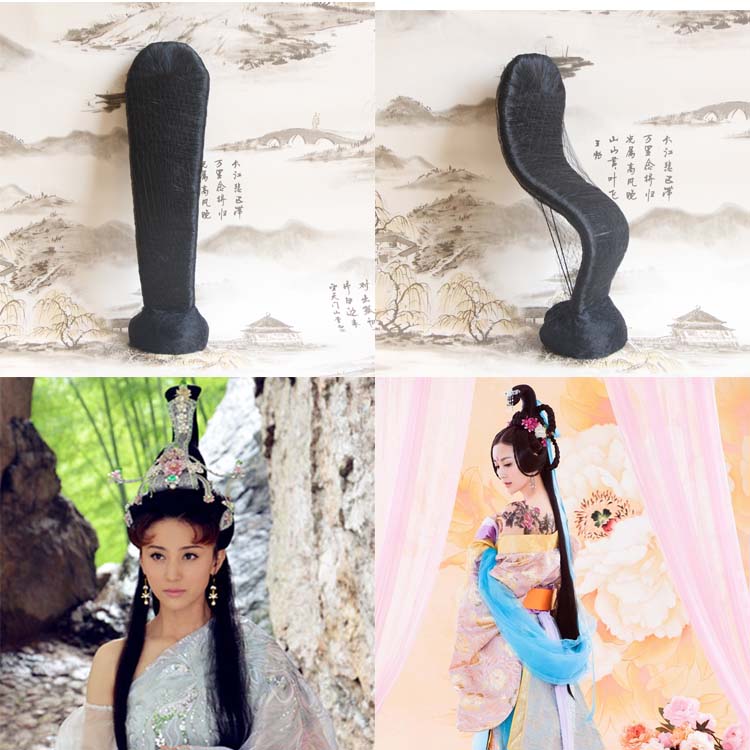 Ancient wig classical performance Han clothing female sable cicada sculptor sculpture snake New Rod can bend wig buns