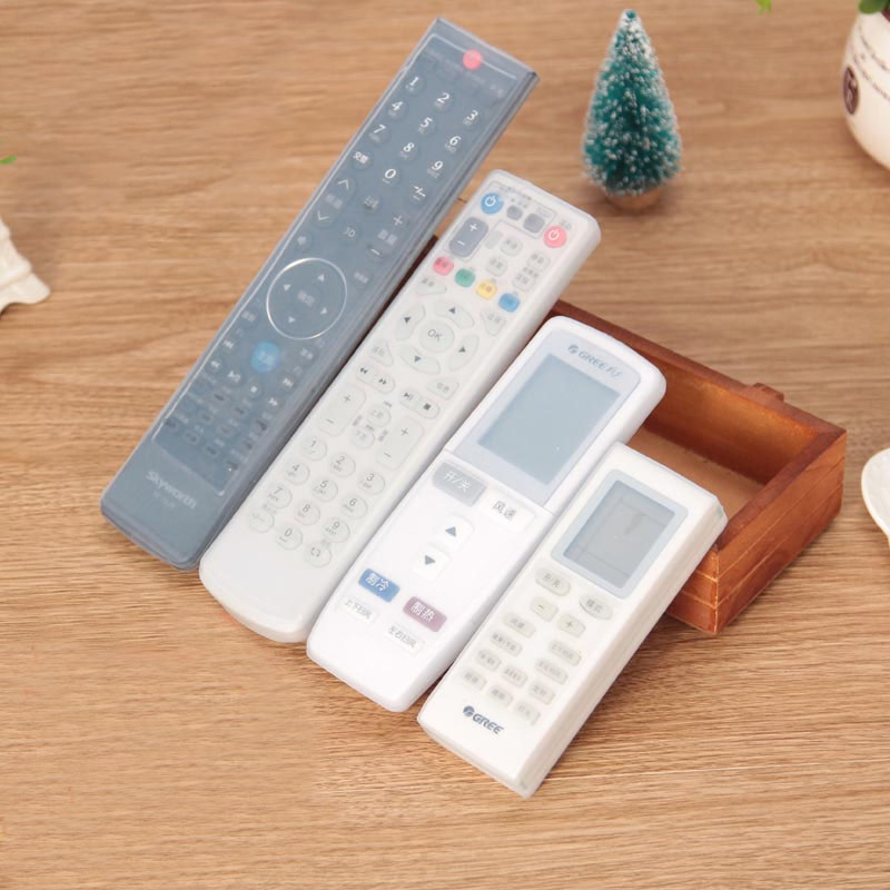 Air conditioning TV remote control protective sleeve transparent waterproof and anti-dust TV air conditioning silicone remote control cover 3 only