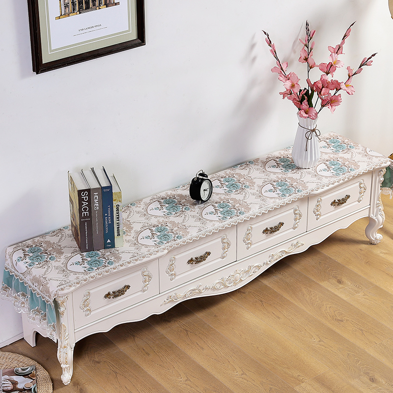 TV cabinet cloth dust cover dust cover TV cabinet lace rectangular TV cabinet cover simple fashion